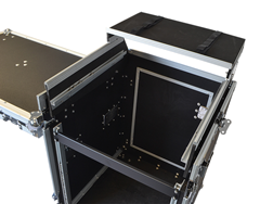 Cobra 12U + 10U Rack Case with Laptop Shelf & Side Table – Studio & Live